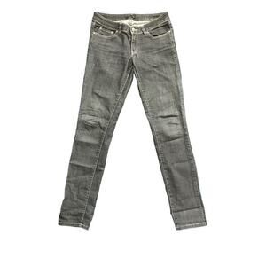 Prana Straight Leg Mid Rise Stretch Jeans Organic Cotton Carbon Gray Black 4/270